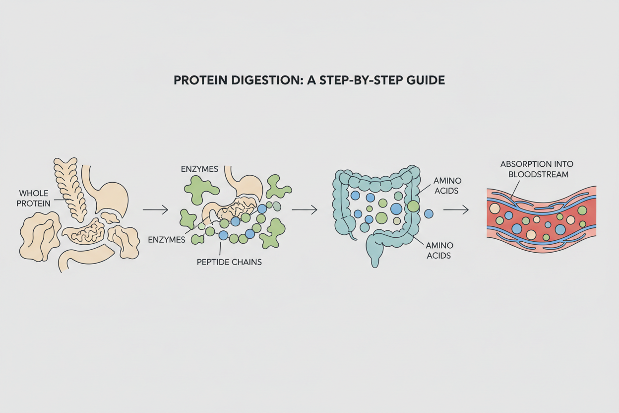 How the body breaks down protein after you eat it