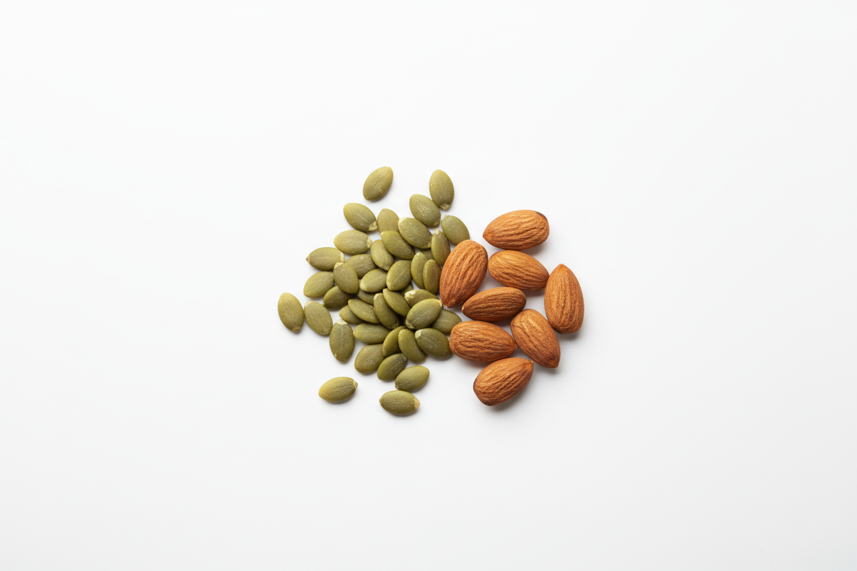 simple ingredient protein explained with minimal clean natural ingredients on white background
