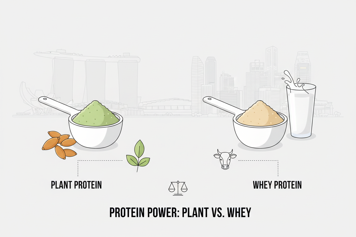 comparison of plant protein vs whey protein in Singapore