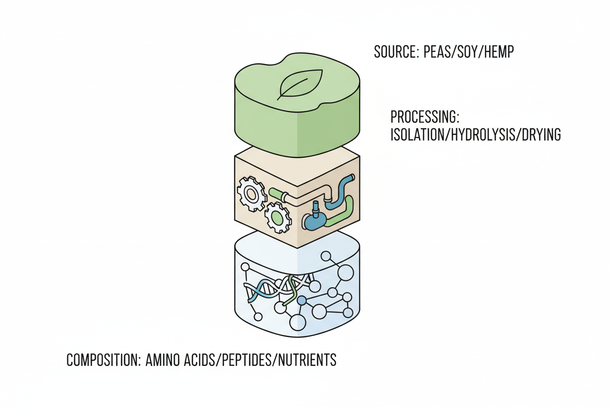 illustration showing plant protein ingredient transparency