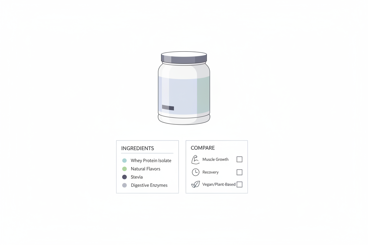 illustration showing protein powder buying guide