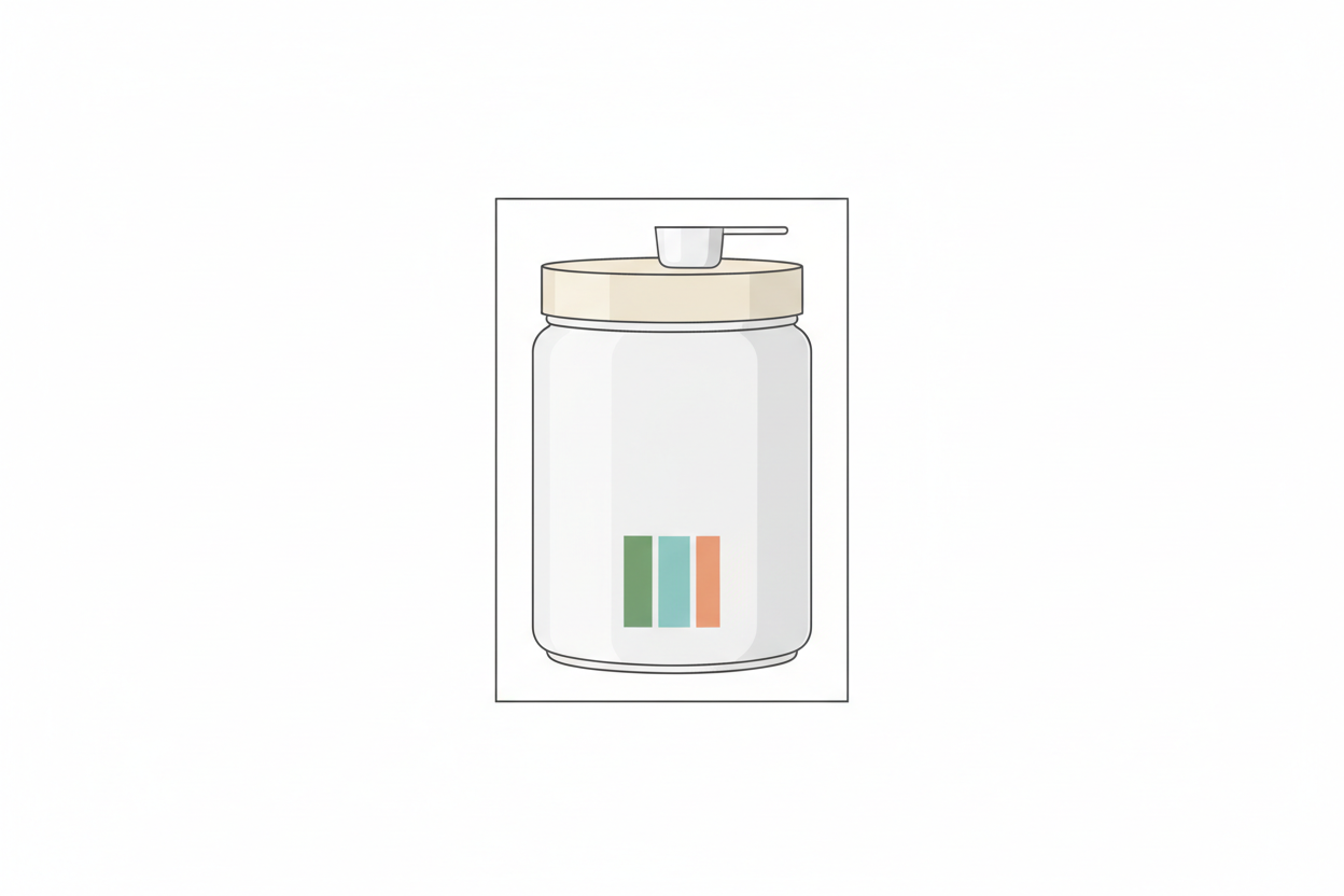 illustration showing simple protein powder concept