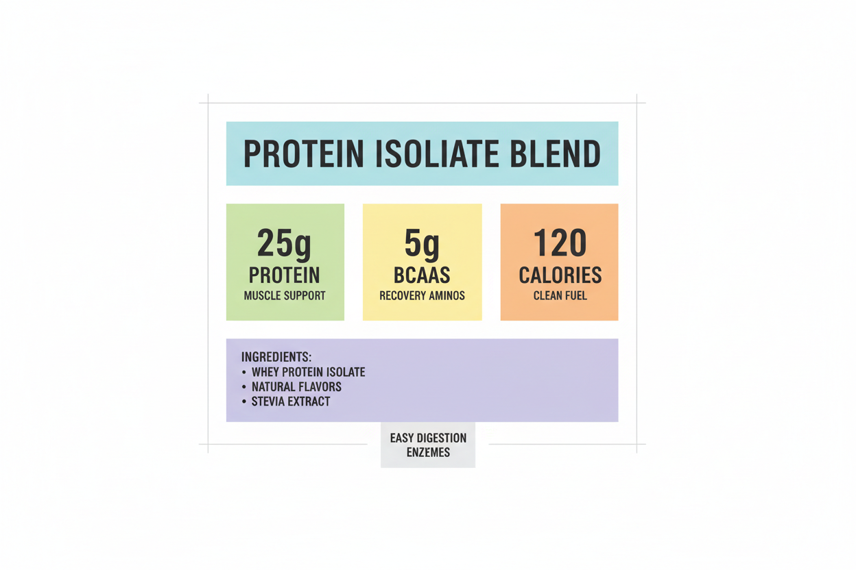 understanding protein powder labels fully clean simple label concept on white background