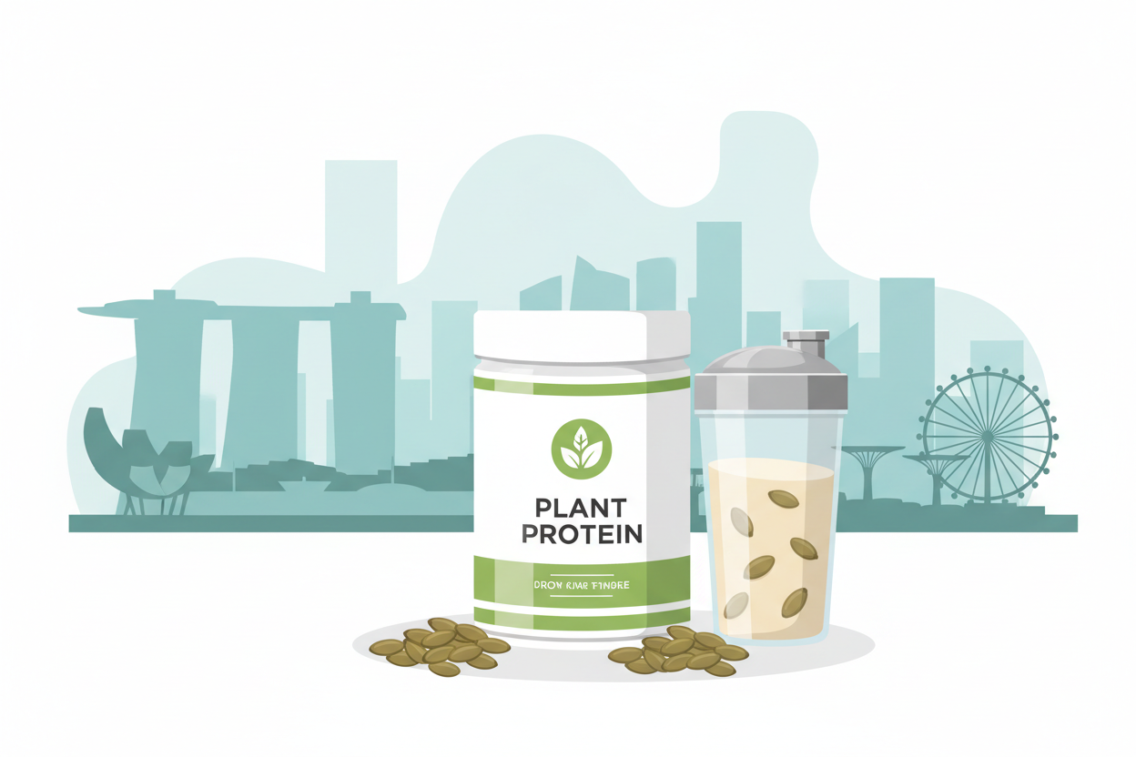 plant protein powder in Singapore with Earth Fuel branding