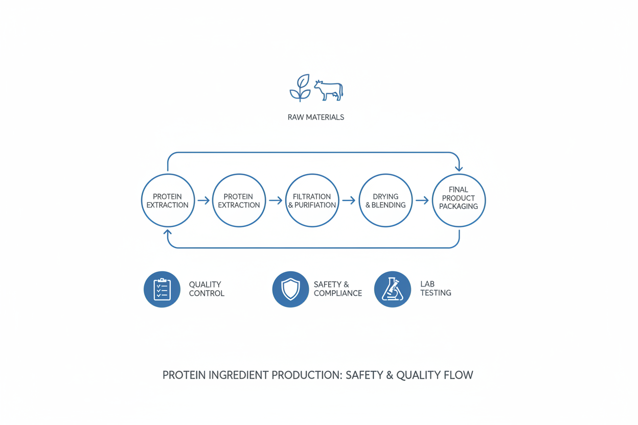 illustration explaining ingredient safety standards in protein powders