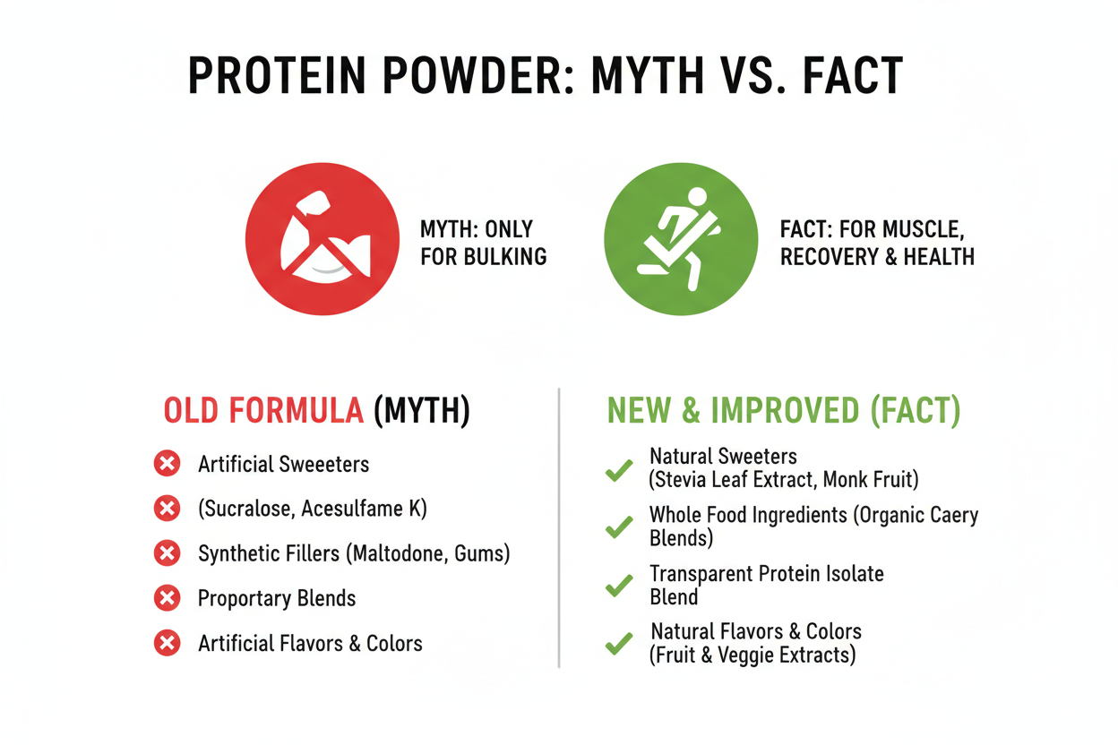 illustration explaining protein powder ingredient myths
