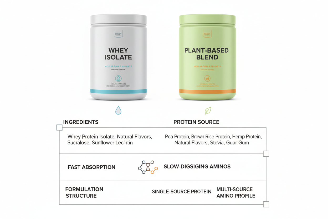 illustration showing how to compare protein powders fairly