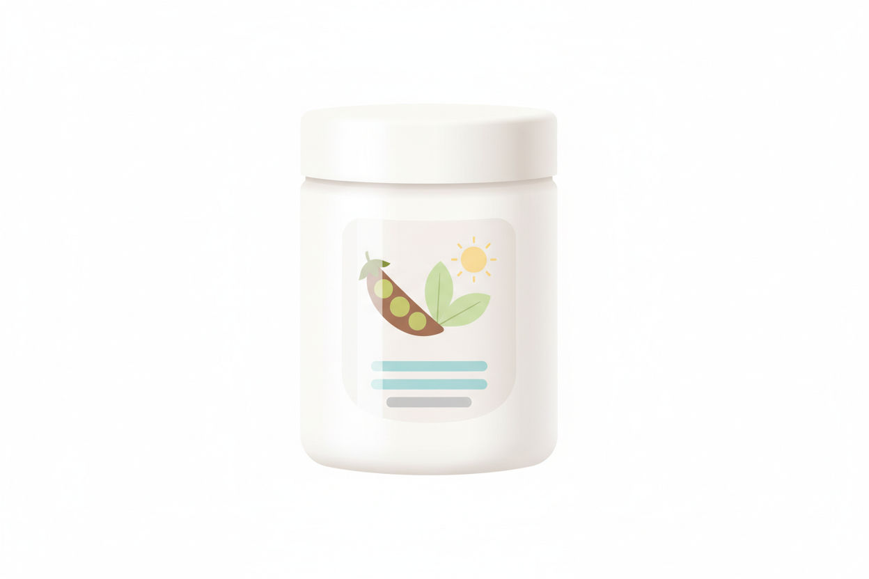 illustration showing high quality protein powder concept