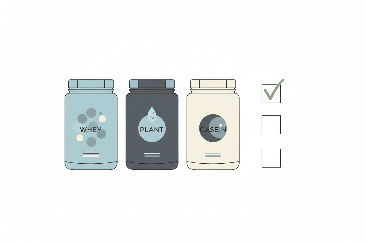 illustration showing how to choose a protein powder
