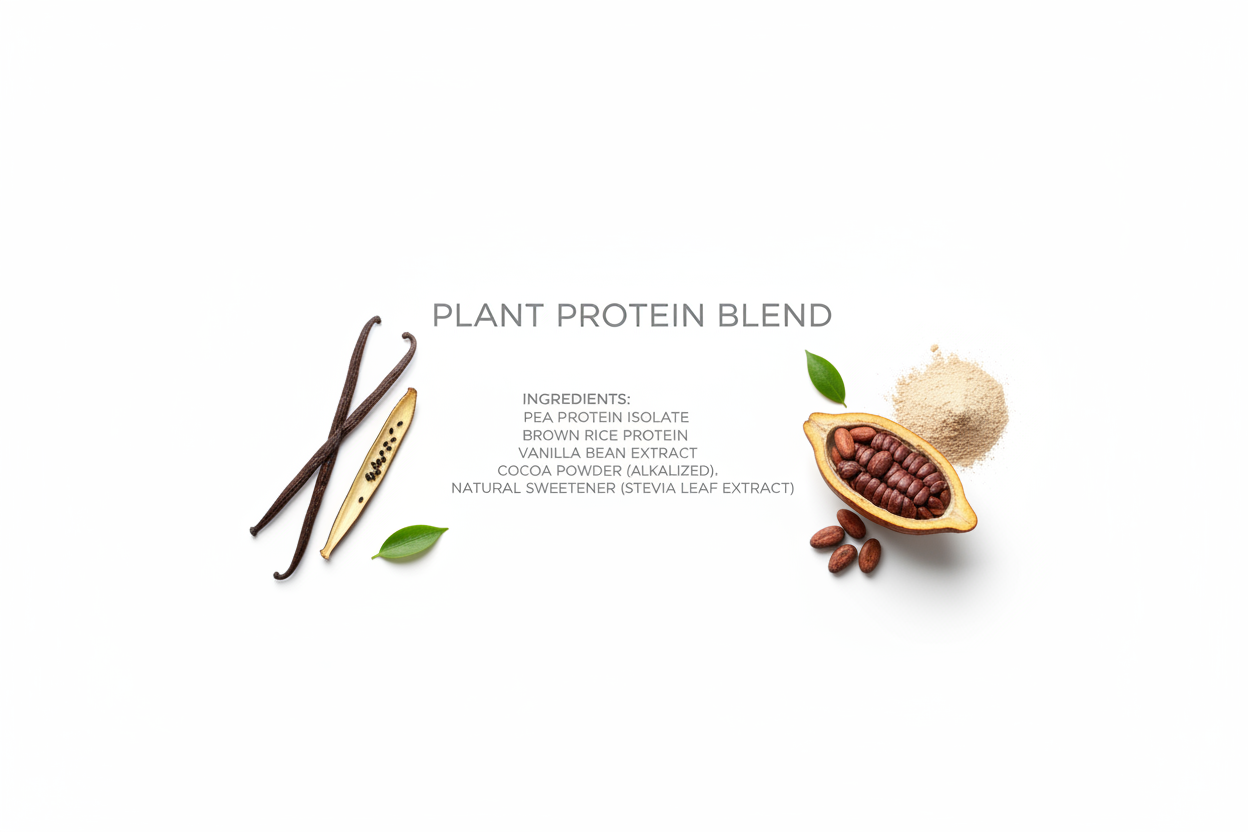 why ingredient lists matter in protein powder clean simple label concept on white background