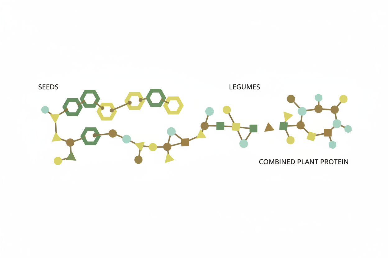 illustration showing plant protein amino acid balance