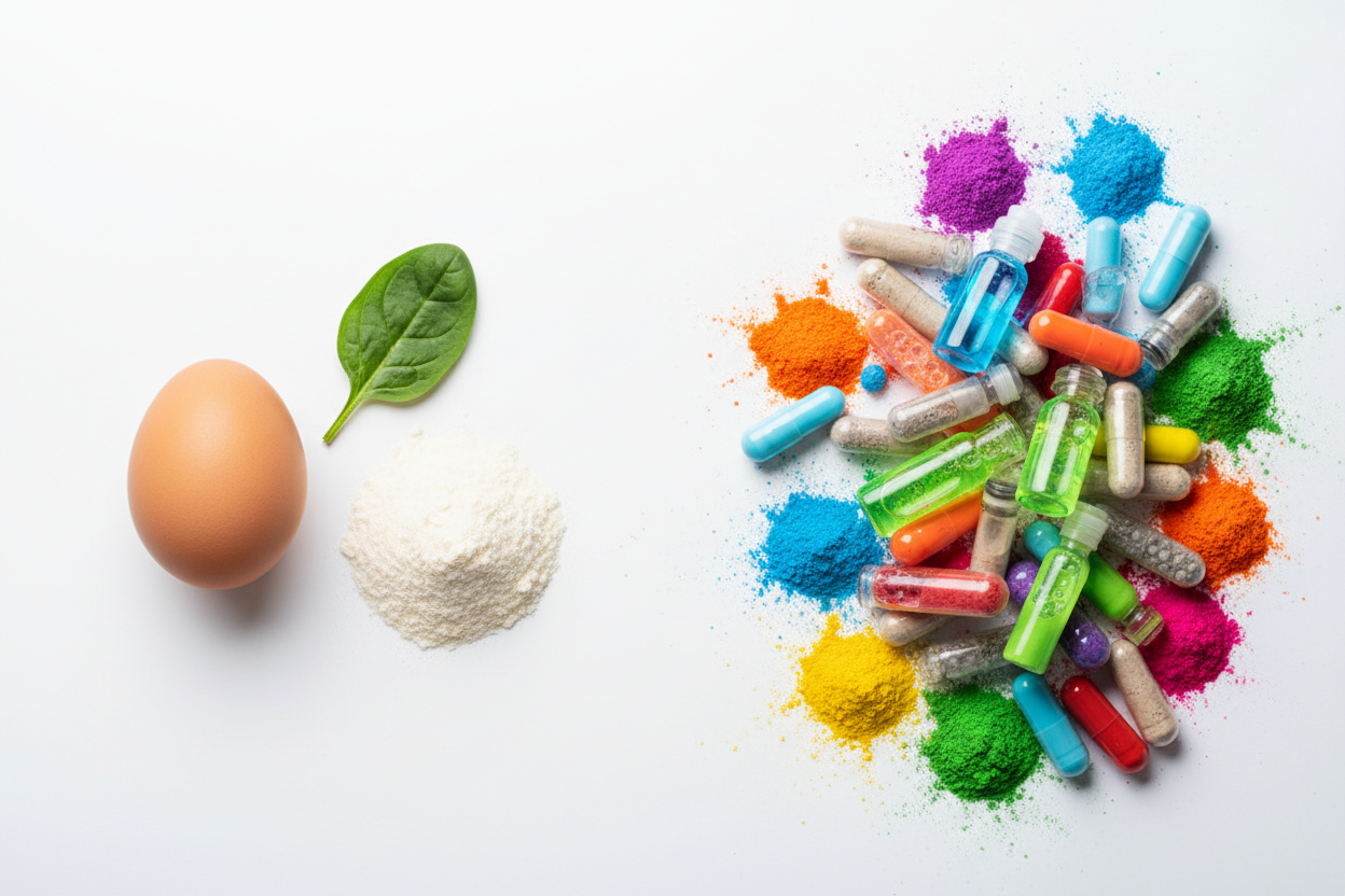 how ingredient quality affects digestion comparison of simple and complex protein formulas on white background